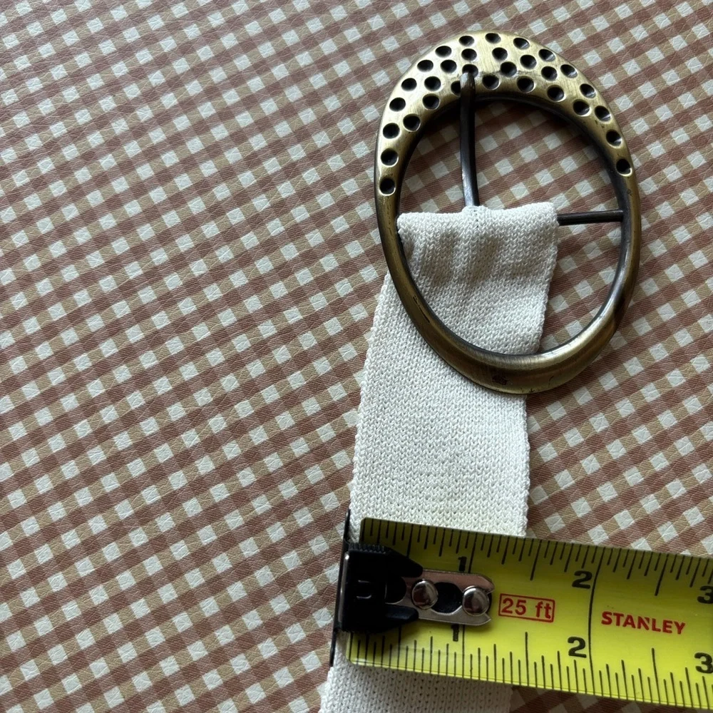 VINTAGE Y2K Belt Cream Beige Fabric.NO BRAND NO SIZE TAG.Festival Cowgirl‎ Boho